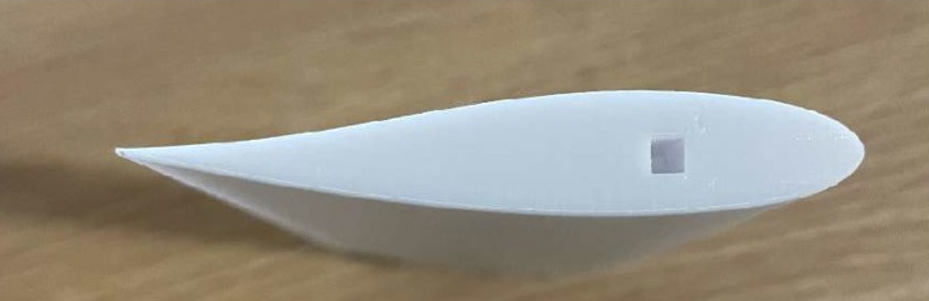 Profile plot of the custom designed NACA airfoil